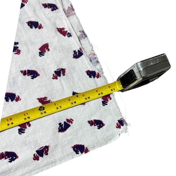 Vtg Feed Bag Sack Fabric - 1930's-1950's 36" X 41" Knights Horses Pink Purple - Picture 4 of 7